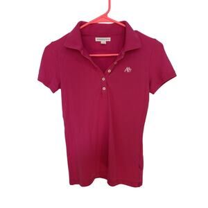Aeropostale Pink Short Sleeve Polo Shirt Size Small Preppy Y2K Style